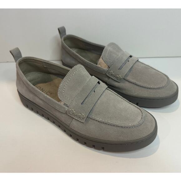 Vionic Shoes - Vionic Uptown Suede Loafers Women’s Size 9 Gray Slip On Comfort Shoes Orthotic